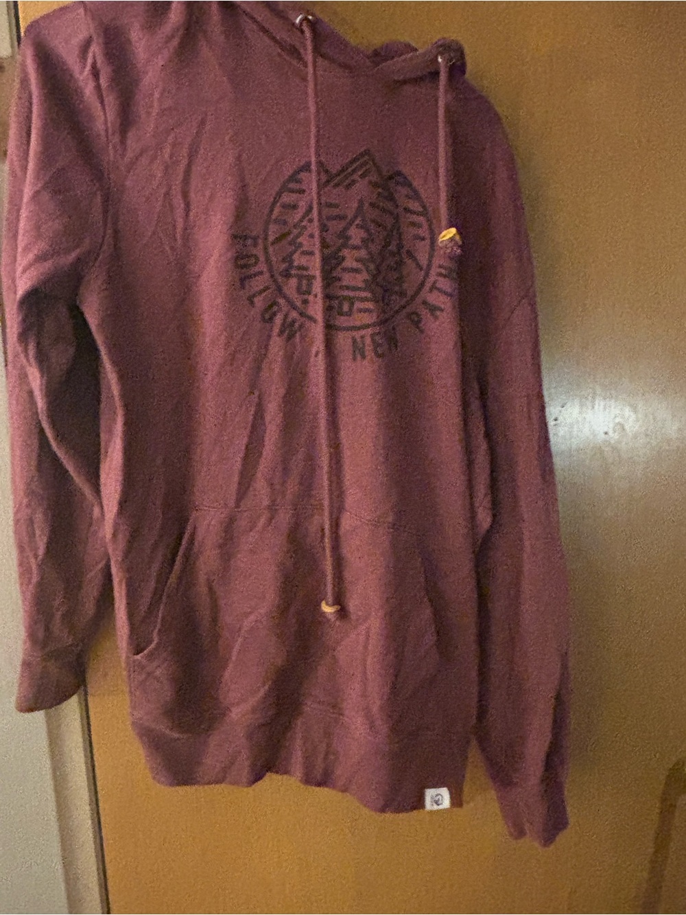 Element Maroon Pullover Hoodie with Logo Tab